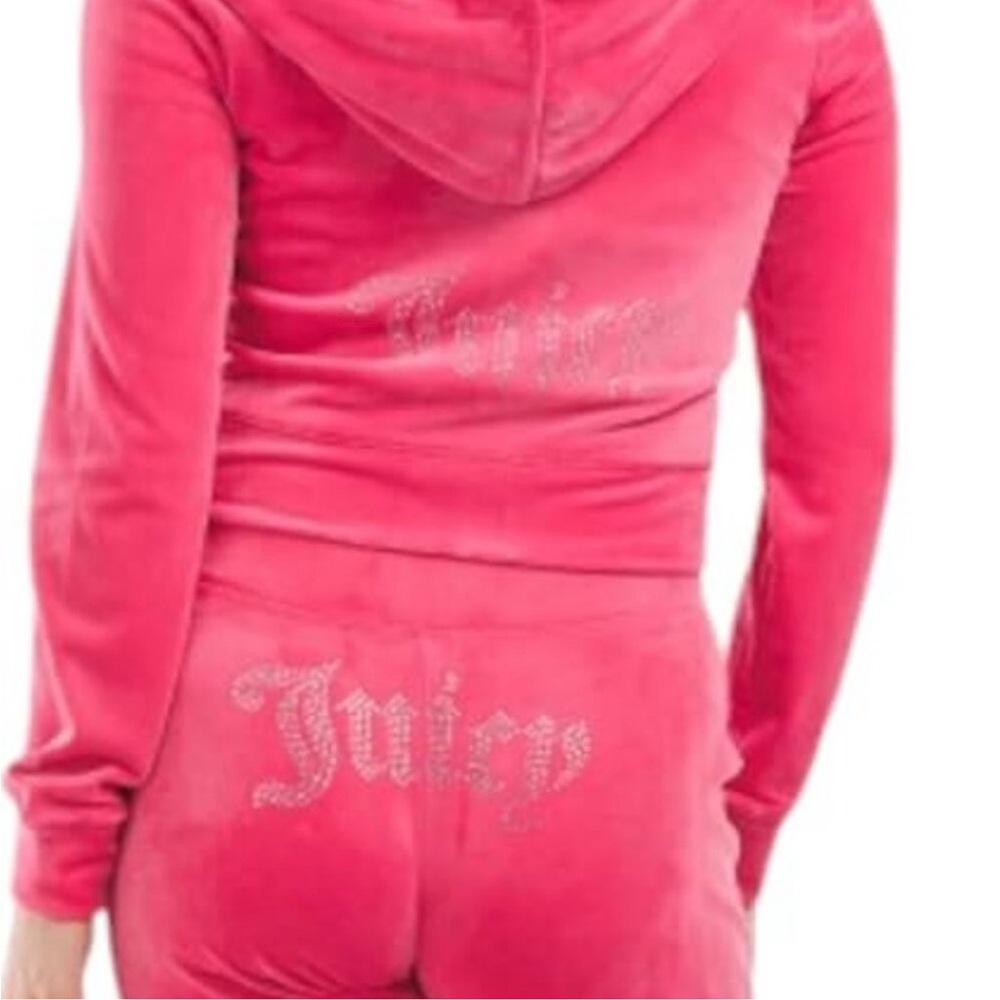 Y2K Juicy Couture Velour Tracksuit sz XS Set Party Pink Paris Hilton Barb…
